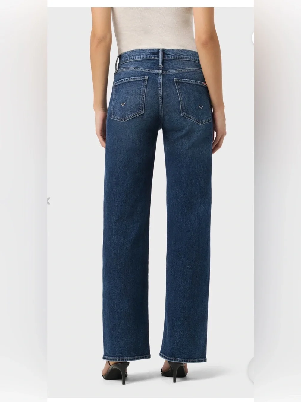 HUDSON Jeans Rosalie Wide Leg Womens 27 Blue Callisto Mid Rise Dark Denim Wash